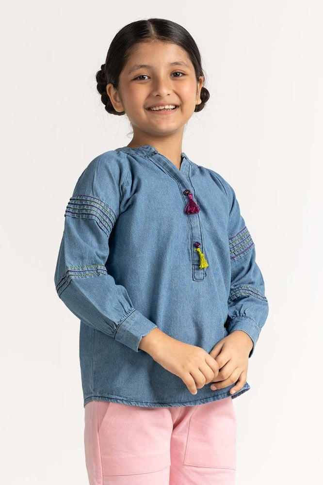 Light Blue Washed Blouse