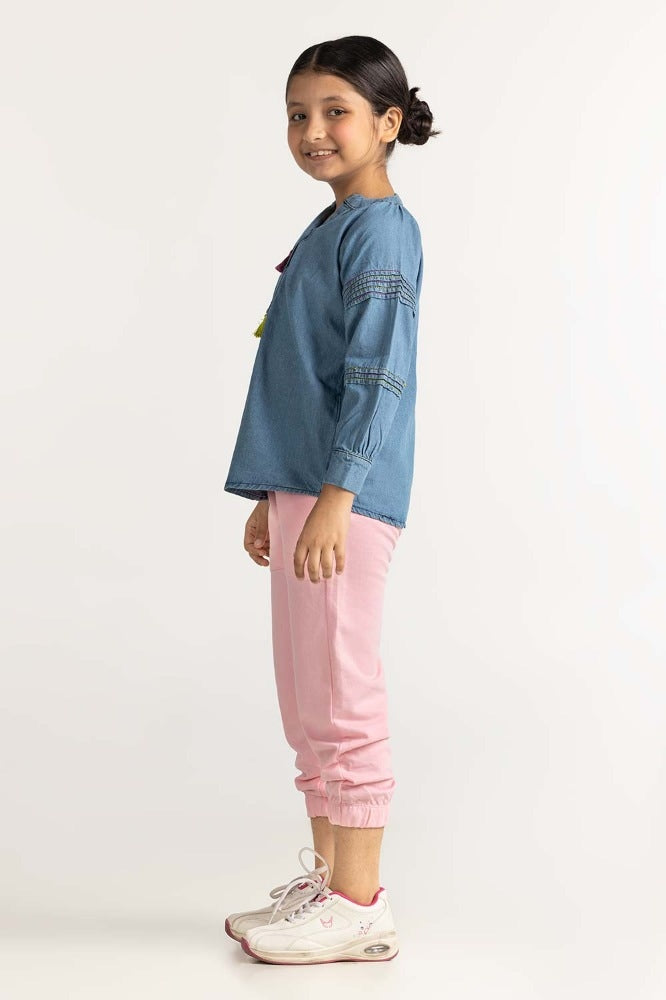 Light Blue Washed Blouse