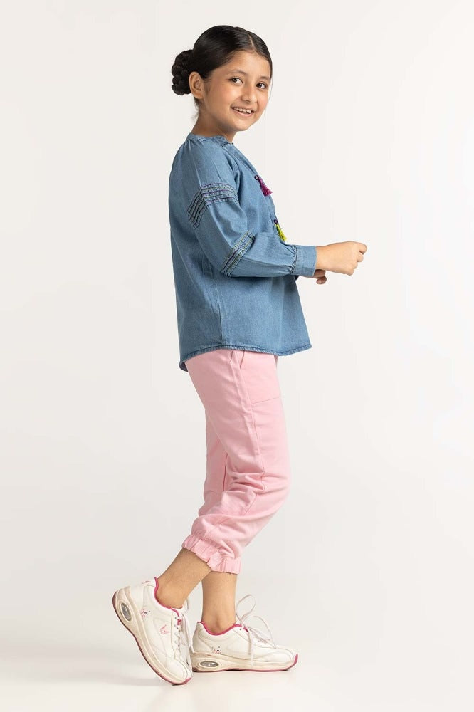Light Blue Washed Blouse
