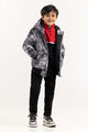 Toddler Boy Light Grey Puffer Hooded Jacket