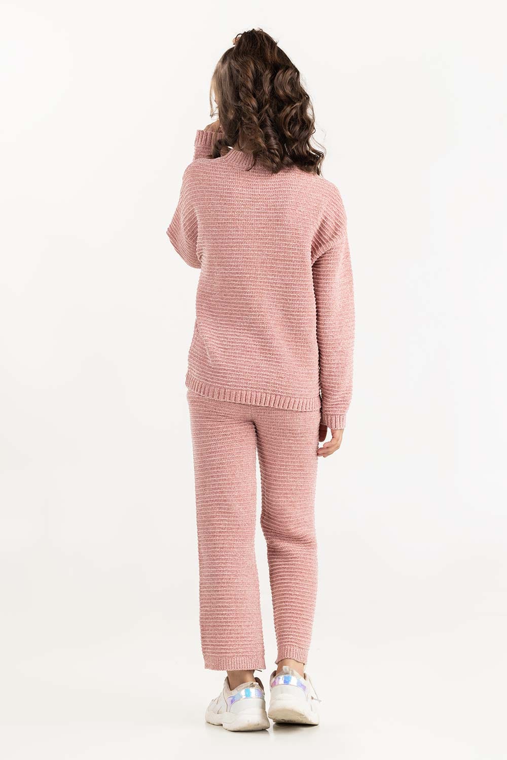 Junior Girl Light Pink Knit Trouser