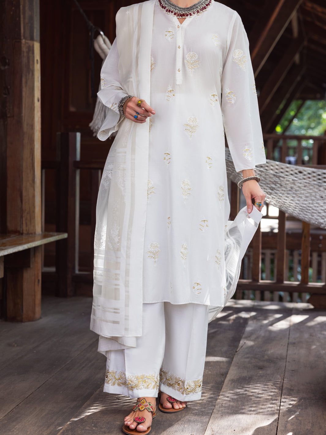 Off White Lawn Kurti - ALP-LK-1837