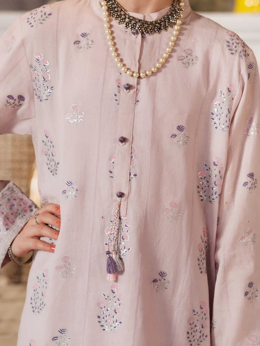 Lilac Cotton Dobby 2 Piece Stitched - ALT-2PS-LKS-1160
