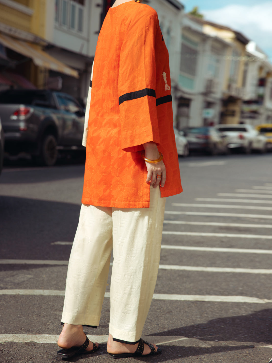 Orange Dobby 2Pc Stitched - ALP-2PS-LKS-1794