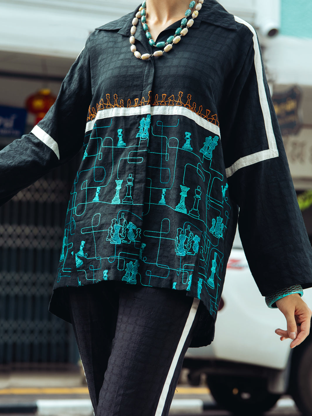 Black Dobby Jacquard 2Pc Stitched - ALP-2PS-LKS-1797
