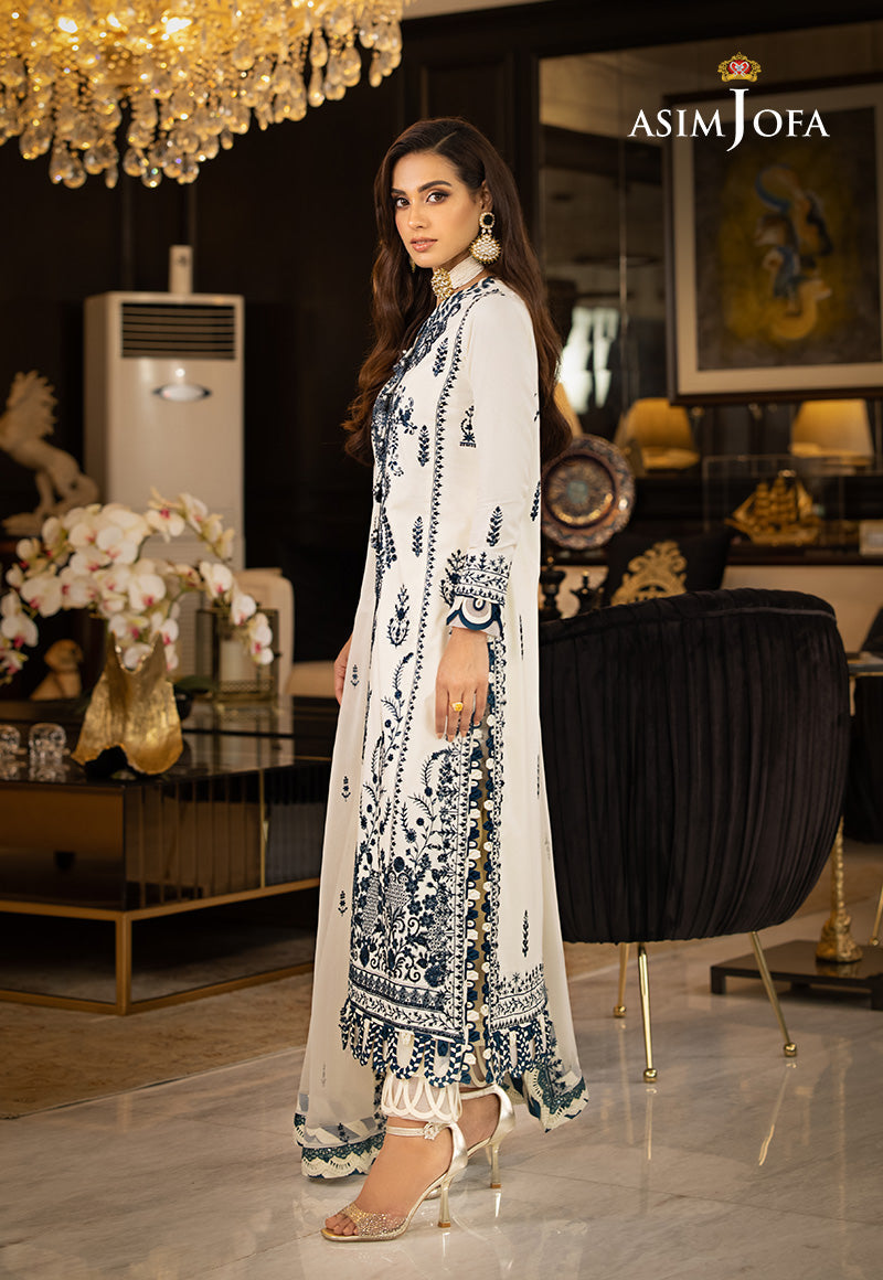 AJRN-29 EMBROIDERED LAWN SILK 3 PCS