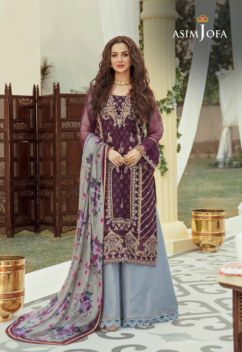 AJSL-12 EMBROIDERED ORGANZA 3 PCS