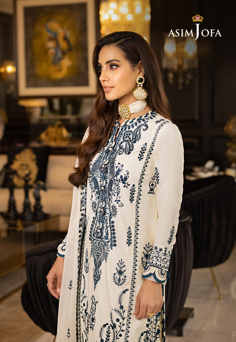 AJRN-29 EMBROIDERED LAWN SILK 3 PCS