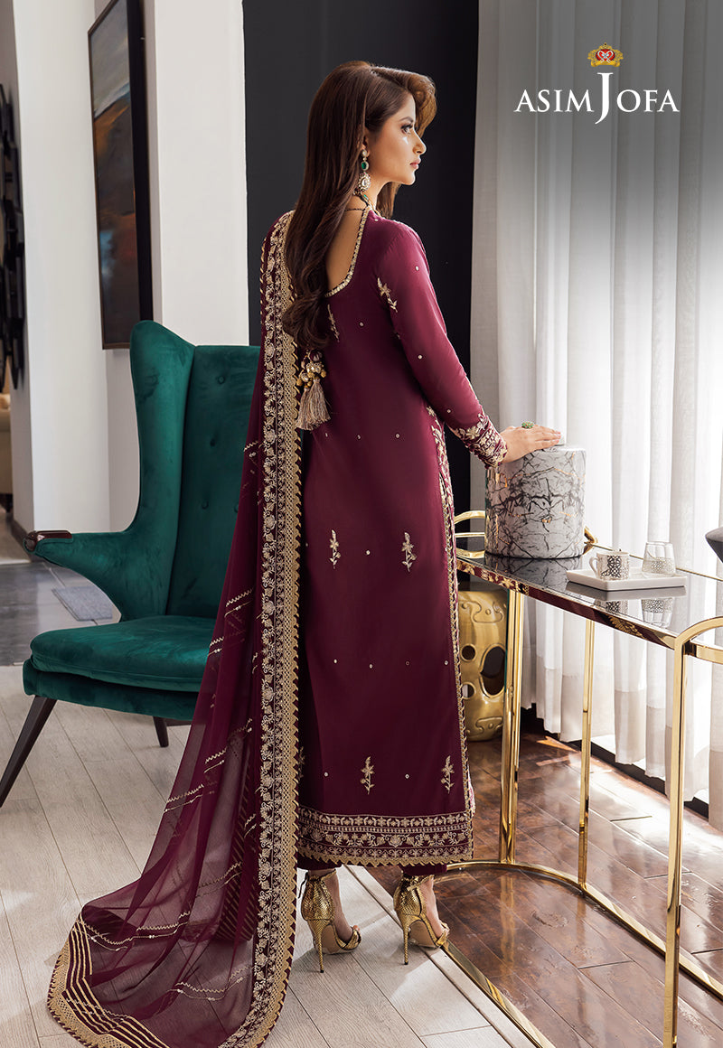 AJRN-25 EMBROIDERED LAWN SILK 3 PCS