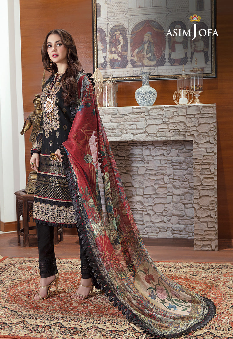 AJRL-10 EMBROIDERED WOVEN JACQUARD LAWN 3 PCS
