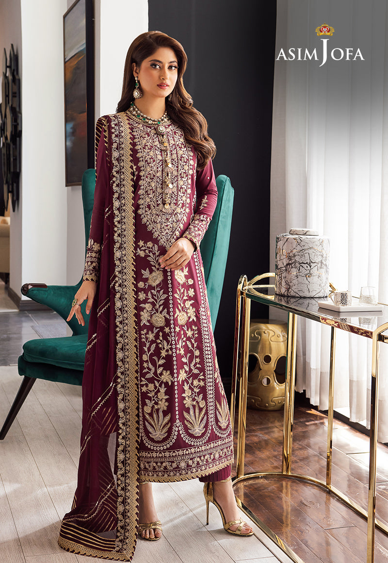 AJRN-25 EMBROIDERED LAWN SILK 3 PCS
