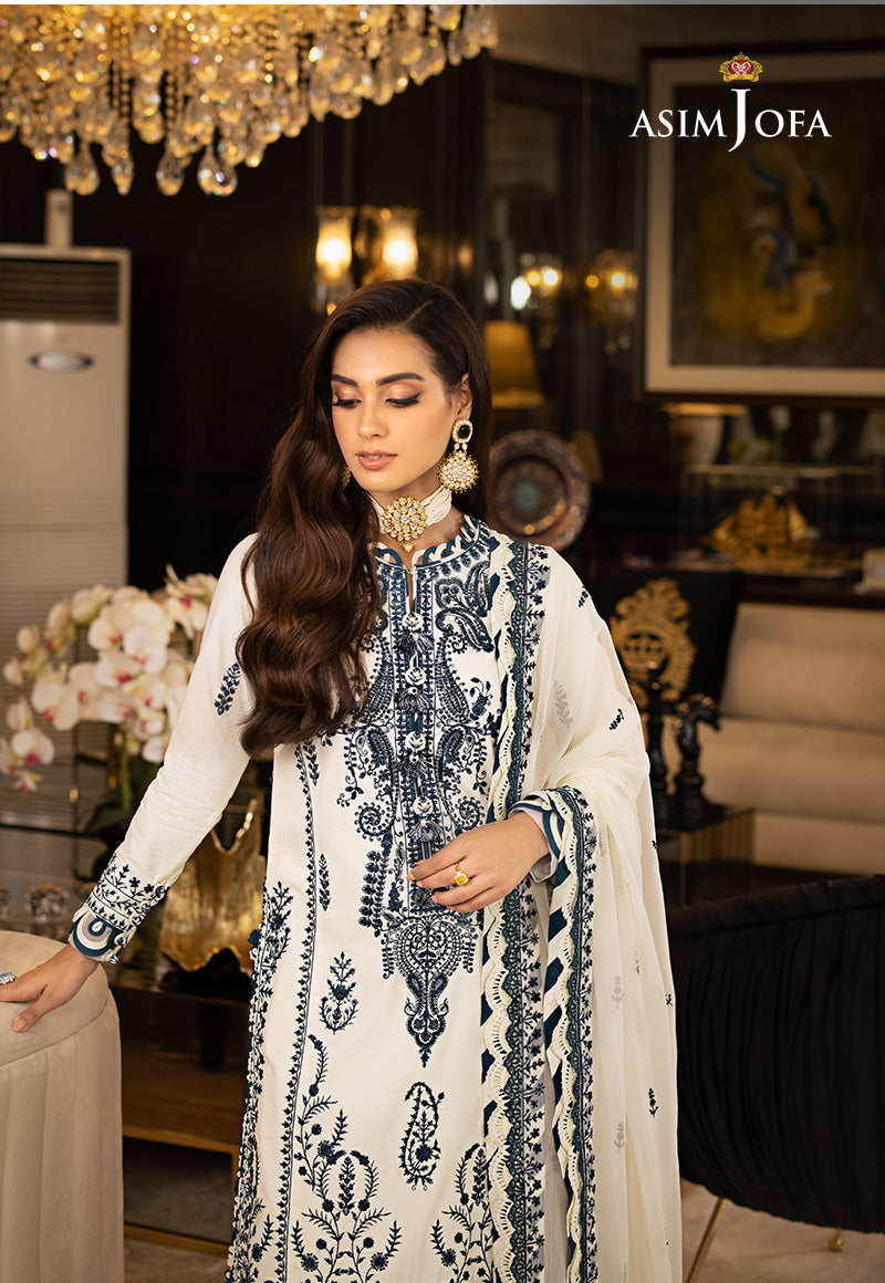 AJRN-29 EMBROIDERED LAWN SILK 3 PCS