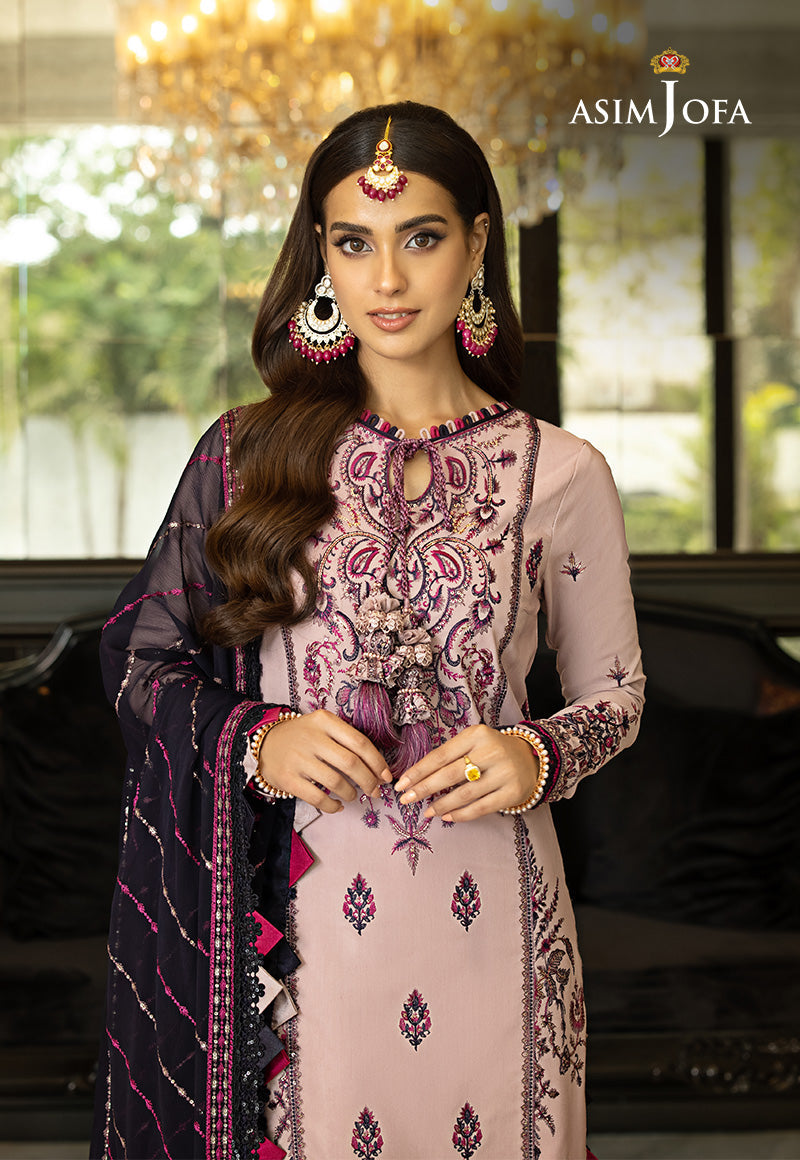 Ajlso-08 Unstitched 3 Pcs Shirt Dupatta Trouser