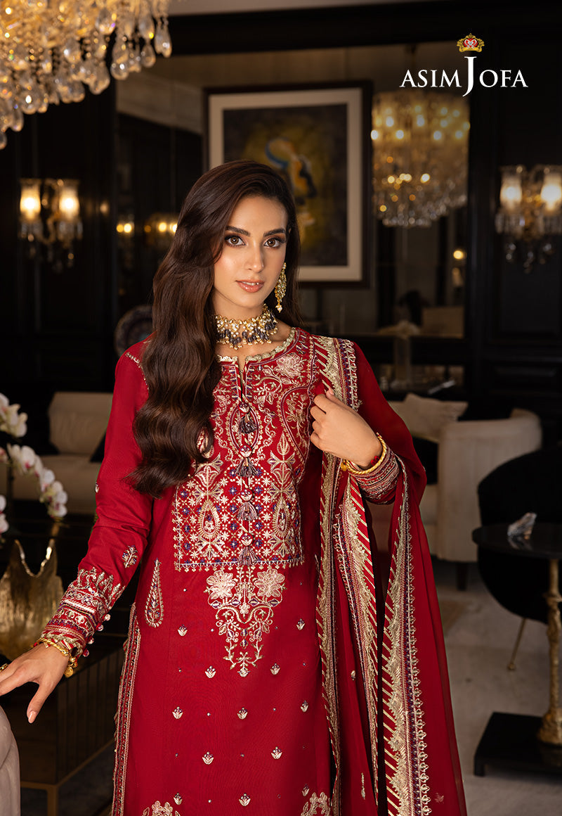 Ajrnd-26 Embroidered Stitched 3 Pcs