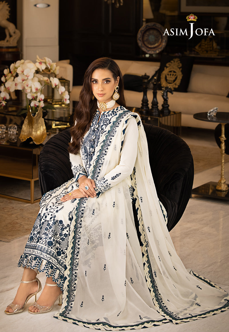AJRN-29 EMBROIDERED LAWN SILK 3 PCS