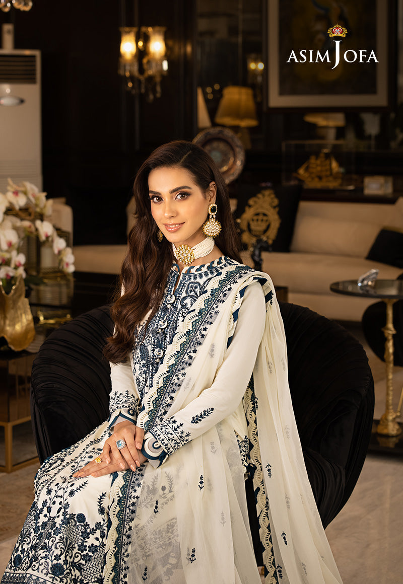 AJRN-29 EMBROIDERED LAWN SILK 3 PCS