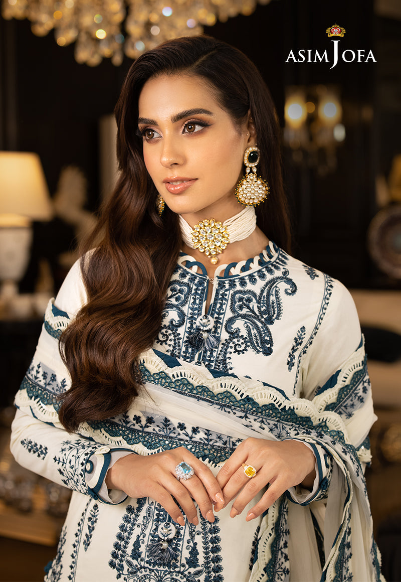 AJRN-29 EMBROIDERED LAWN SILK 3 PCS