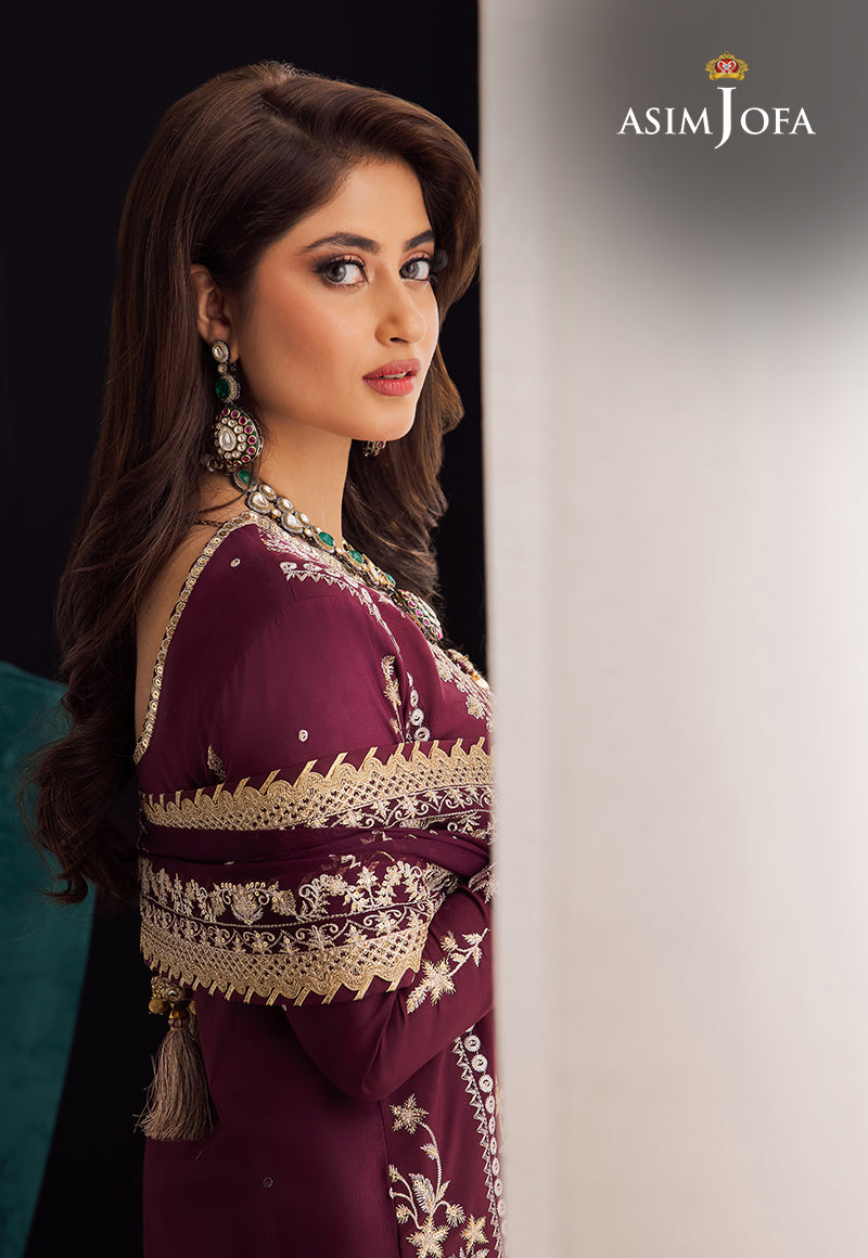 AJRN-25 EMBROIDERED LAWN SILK 3 PCS