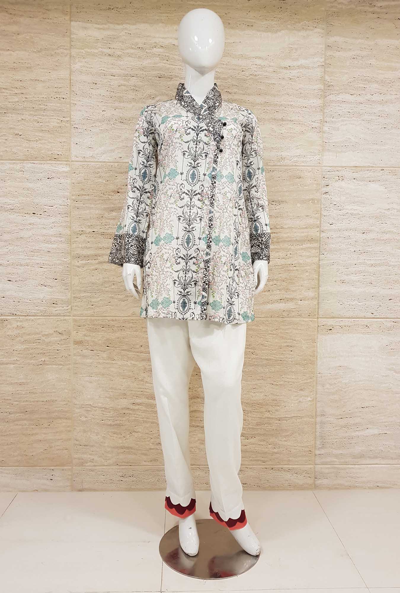 WHITE FRENCH PRINT