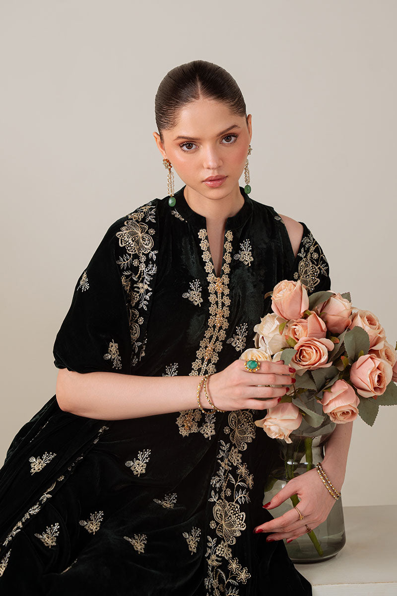 VERDANT SPELL-3PC VELVET EMBROIDERED SUIT