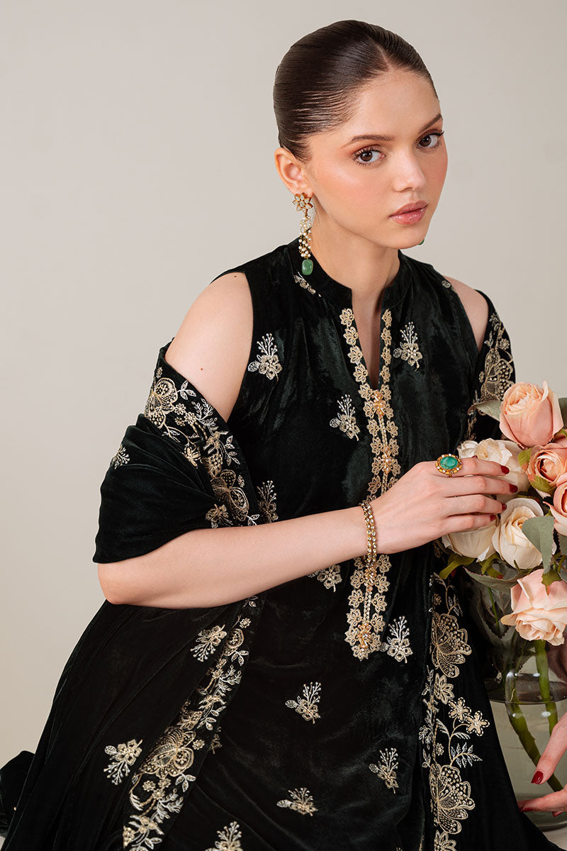VERDANT SPELL-3PC VELVET EMBROIDERED SUIT