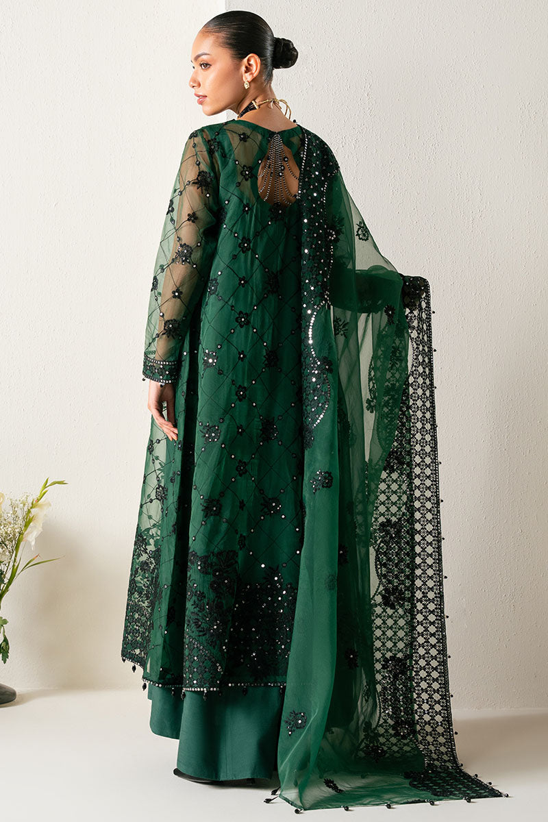 EMERALD DREAM-4PC ORGANZA EMBROIDERED SUIT