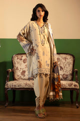 Unstitched Winter Slub 3 Piece Suit