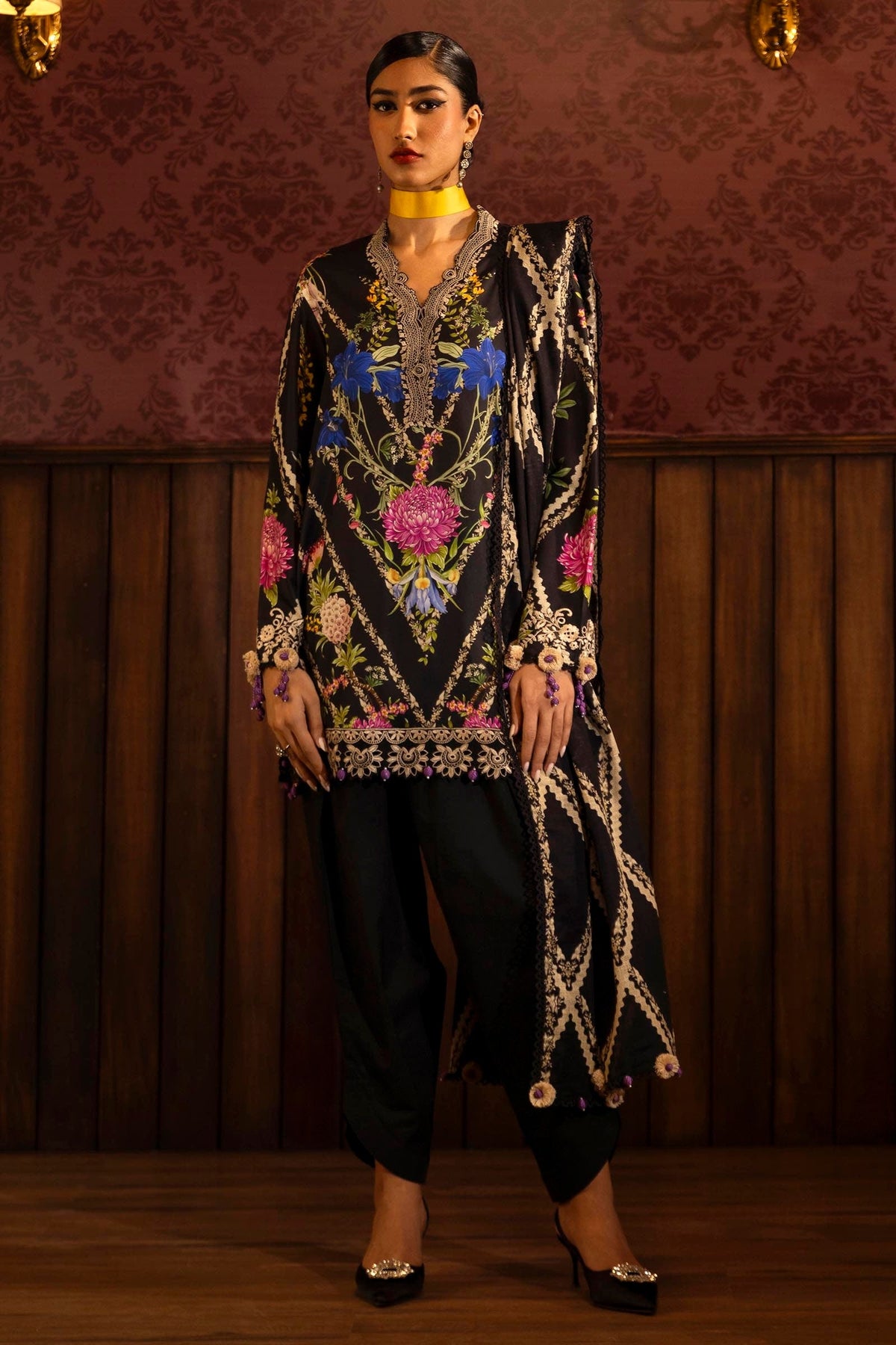 Unstitched Winter Linen 3 Piece Suit