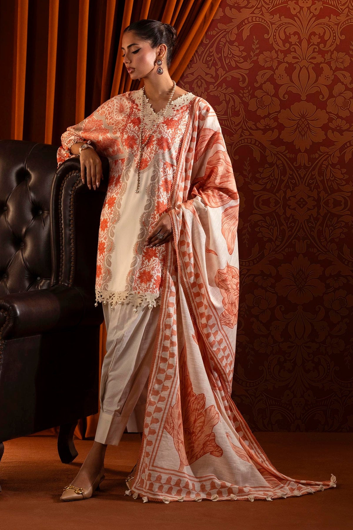 Unstitched Winter Linen 3 Piece Suit