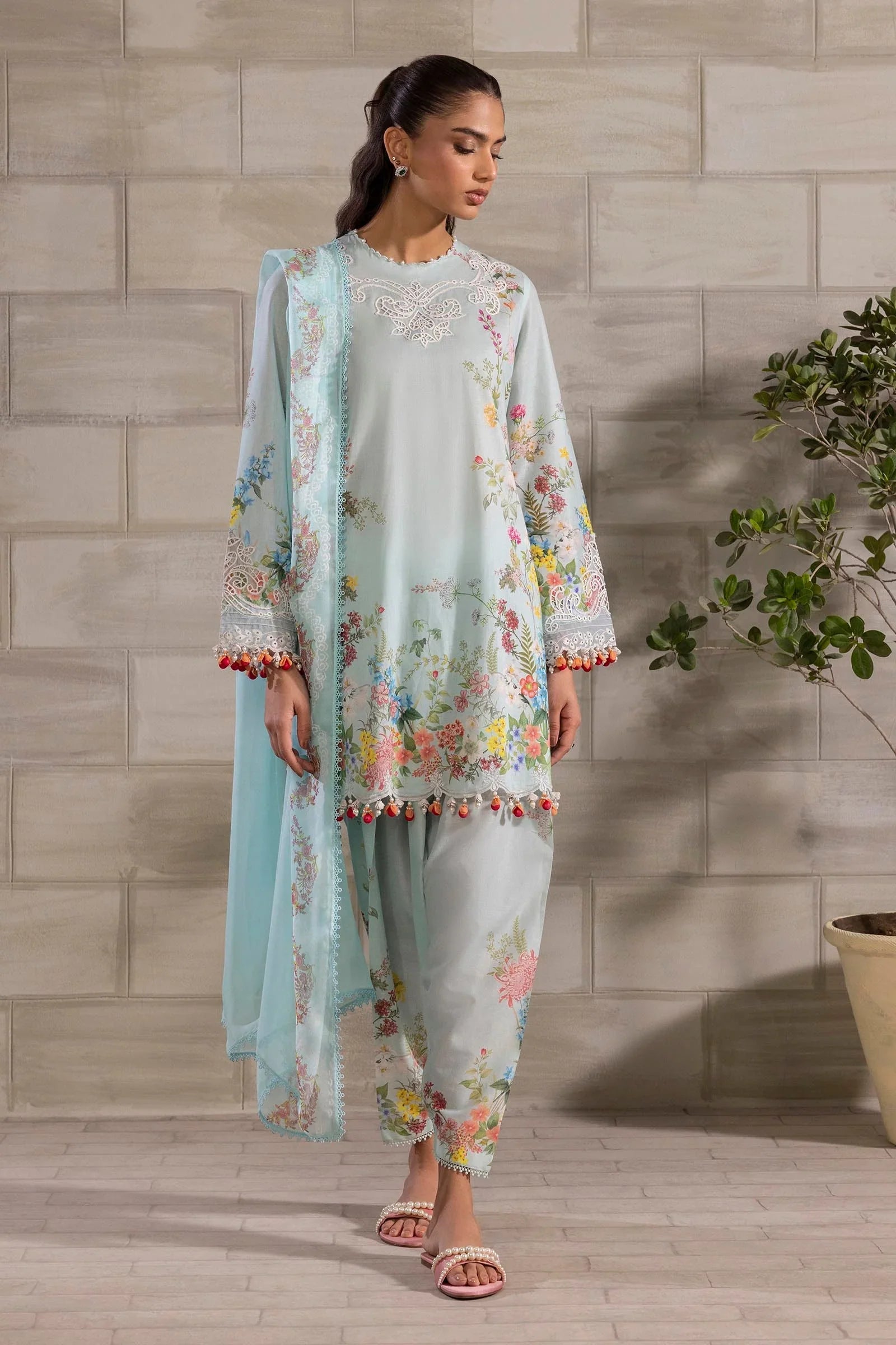 Unstitched 3 Piece Lawn Suit (RTS)