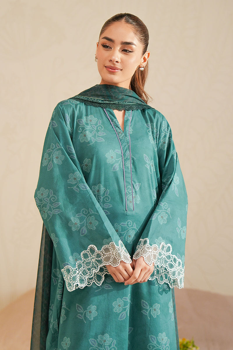Forest Dew-3 Piece Printed Lawn Suit