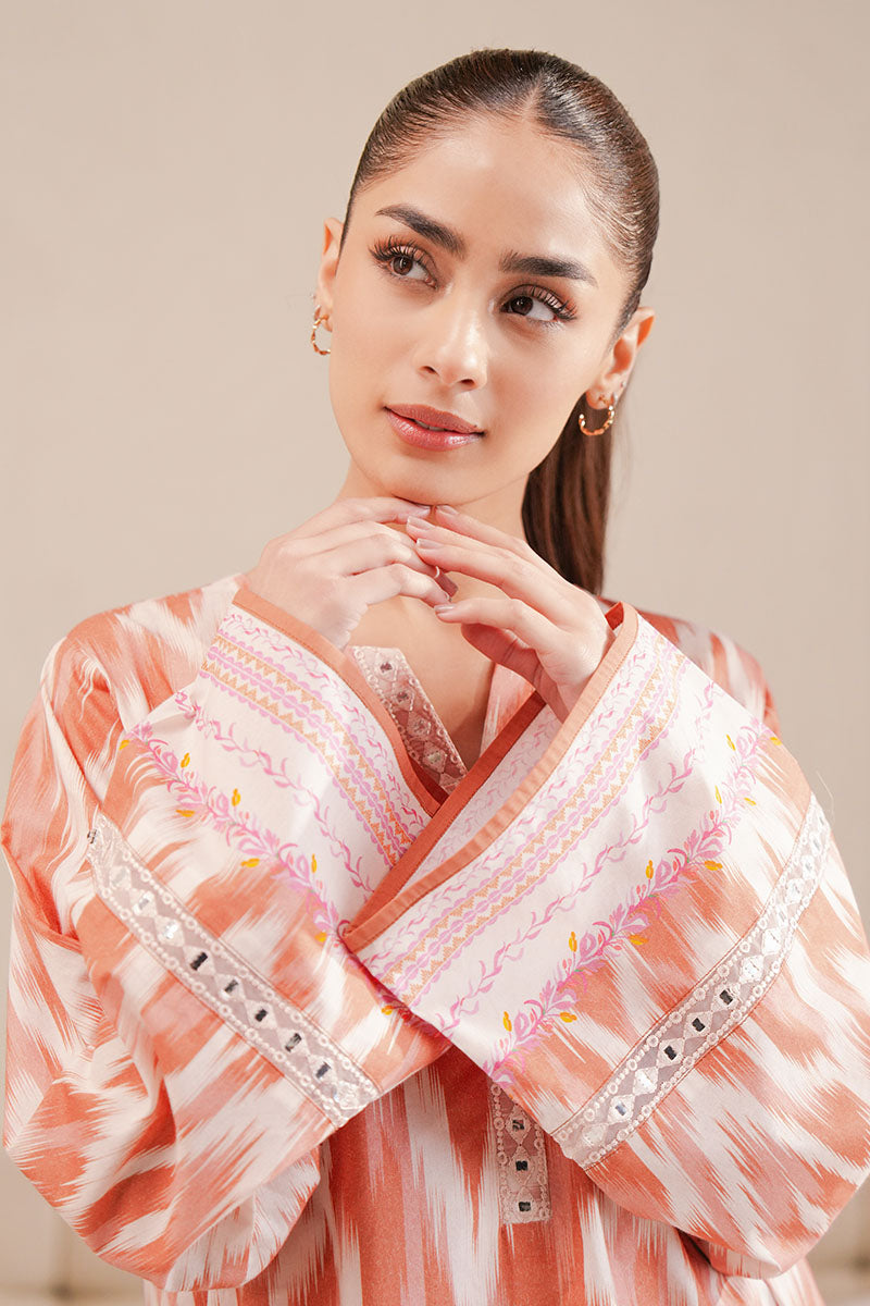 Saffron Fade-2 Piece Printed Lawn Suit