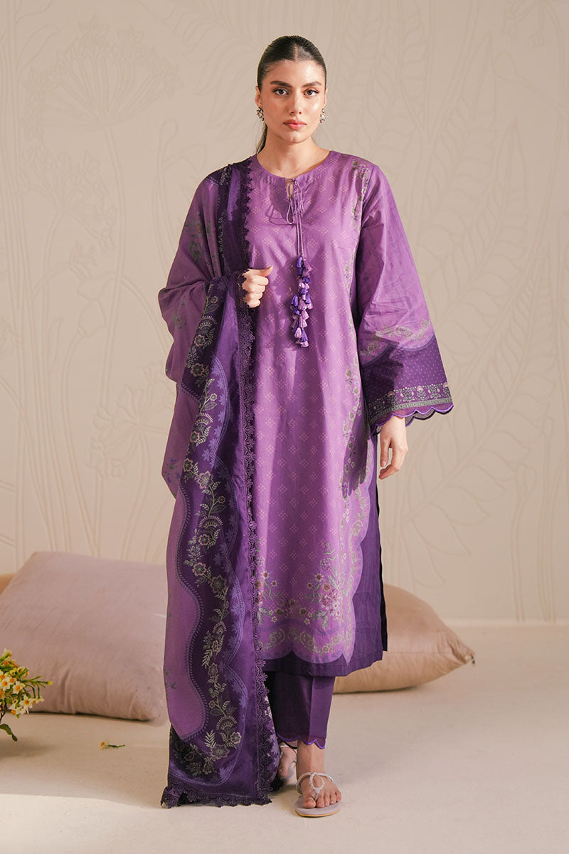 Deep Carnation-3 Piece Printed Lawn Suit