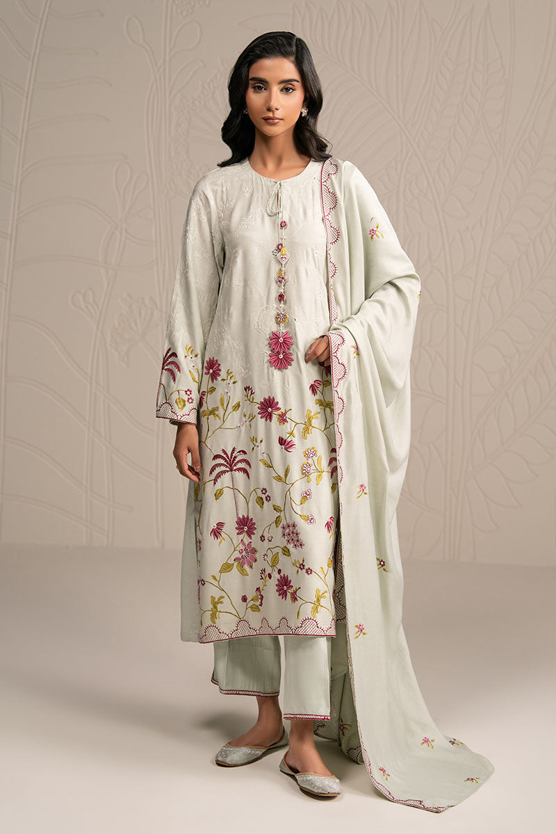 Pastel Grove-3Pc (Shirt, Trouser & Dupatta)