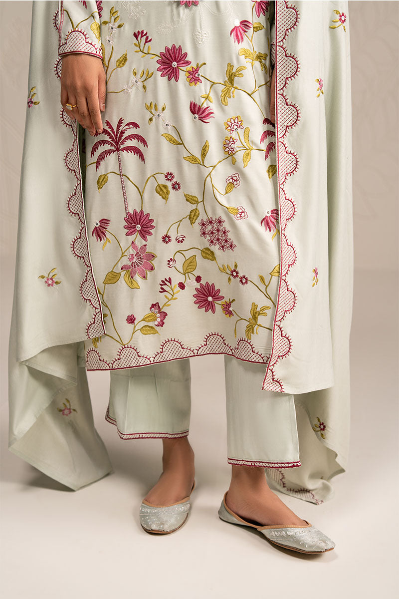 Pastel Grove-3Pc (Shirt, Trouser & Dupatta)