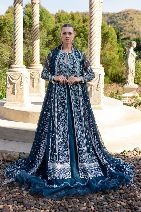 Marjjan MLC-24 Style – Deep Sea Blue Embroidered Formal Ensemble