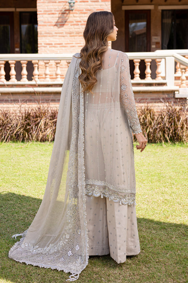 Marjjan MLC-25 Style – Silver Grey Embroidered Formal Suit