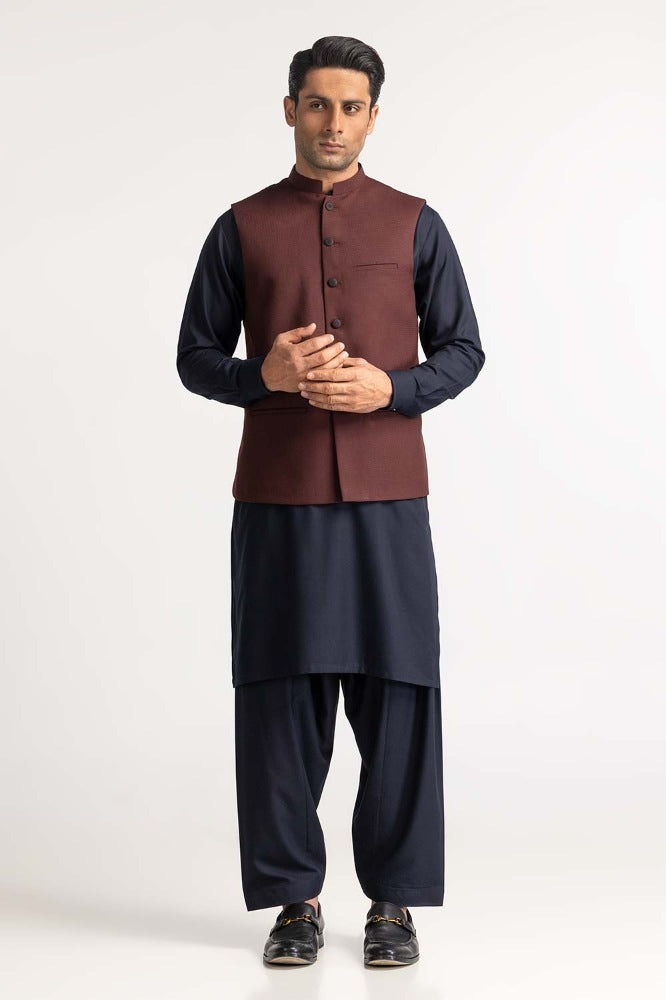 Maroon Basic Waist Coat