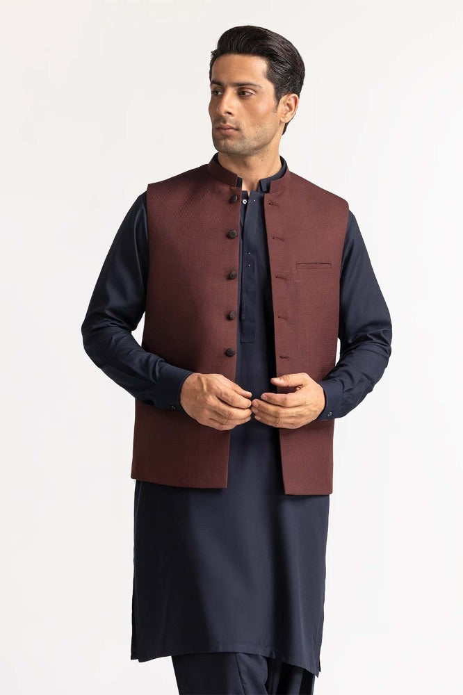 Maroon Basic Waist Coat
