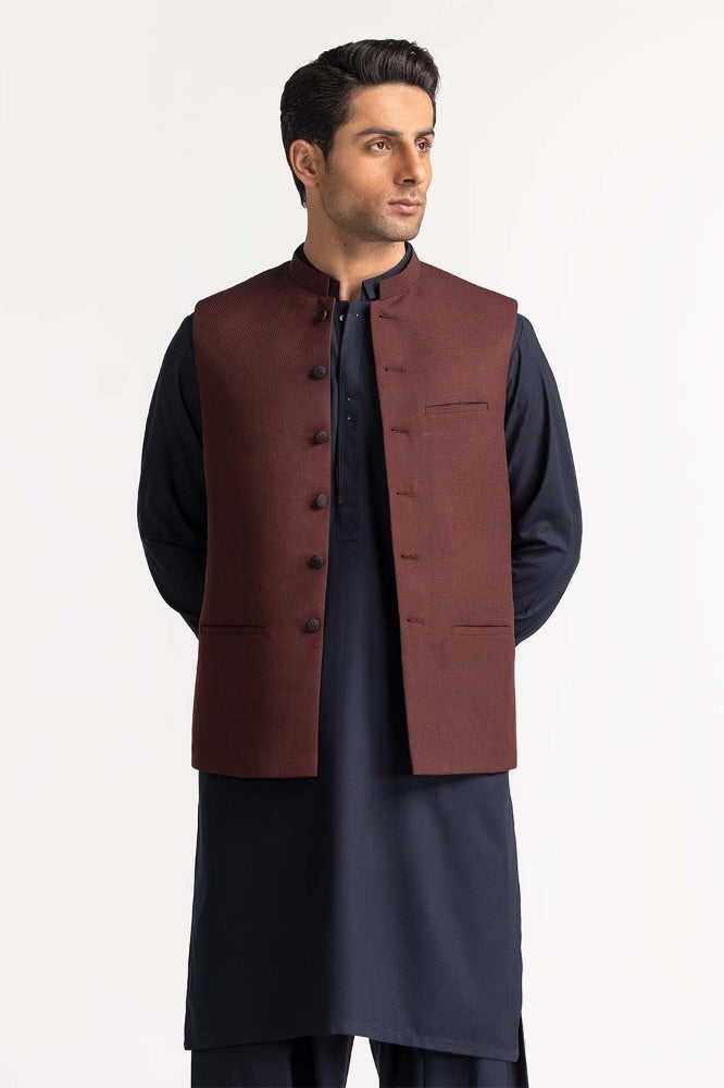 Maroon Basic Waist Coat
