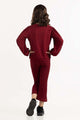 Girls Maroon Flared Trouser