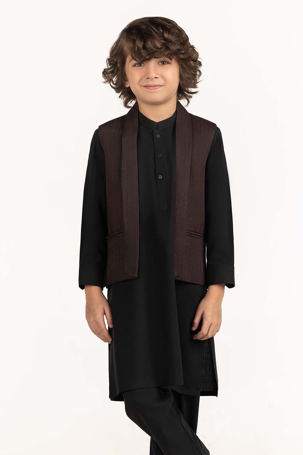 Maroon Stylized Waist Coat KWC-PD23-005