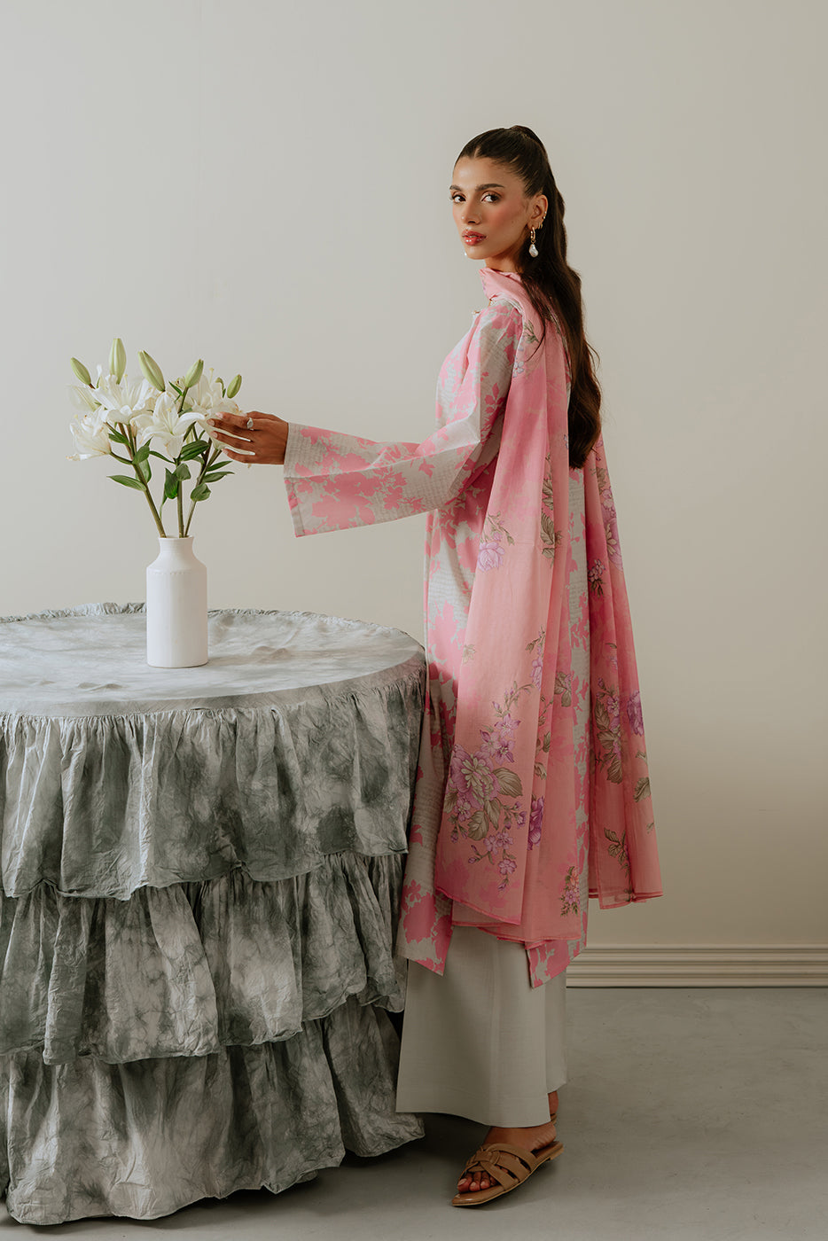 3 Piece Printed Lawn-Blush Blossom (Unstitched)