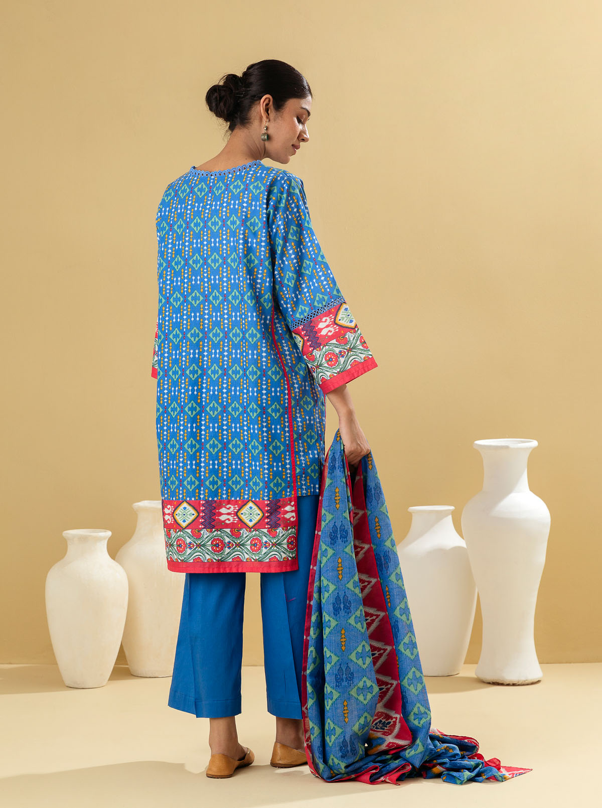 2 Piece - Printed Lawn Suit - Regale Blue