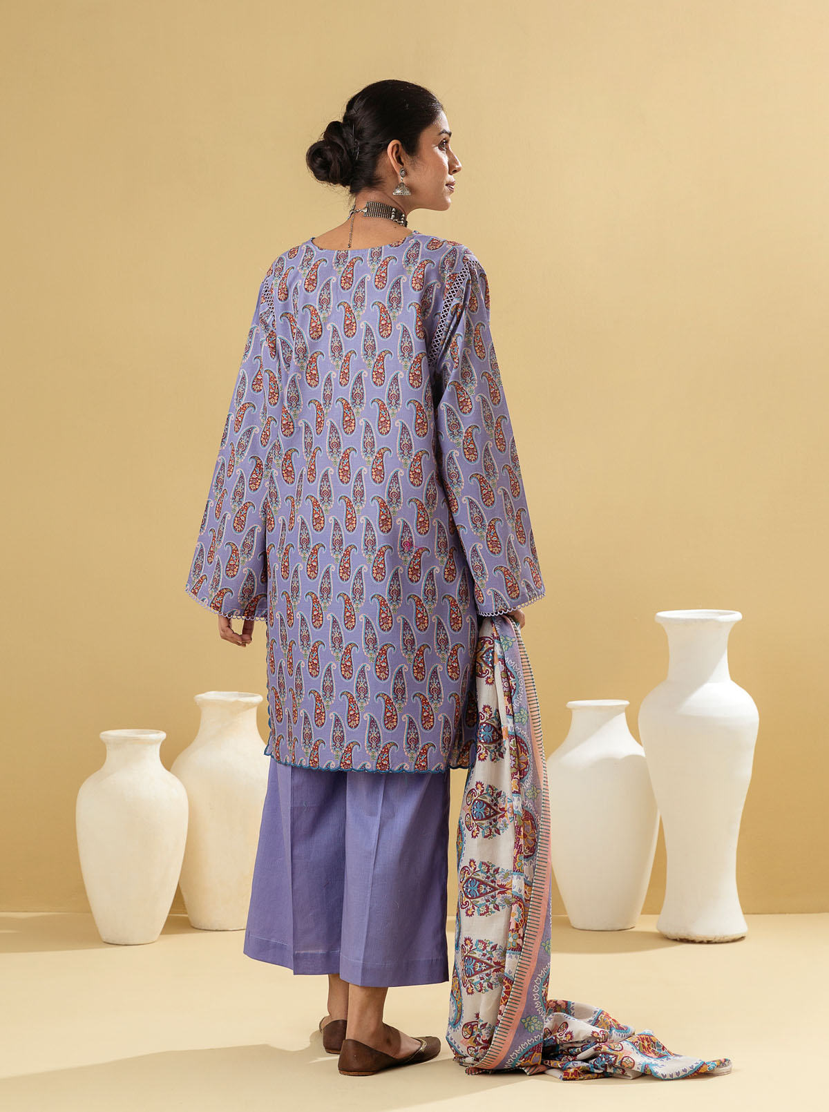 3 Piece - Printed Lawn Suit - Nostalgia