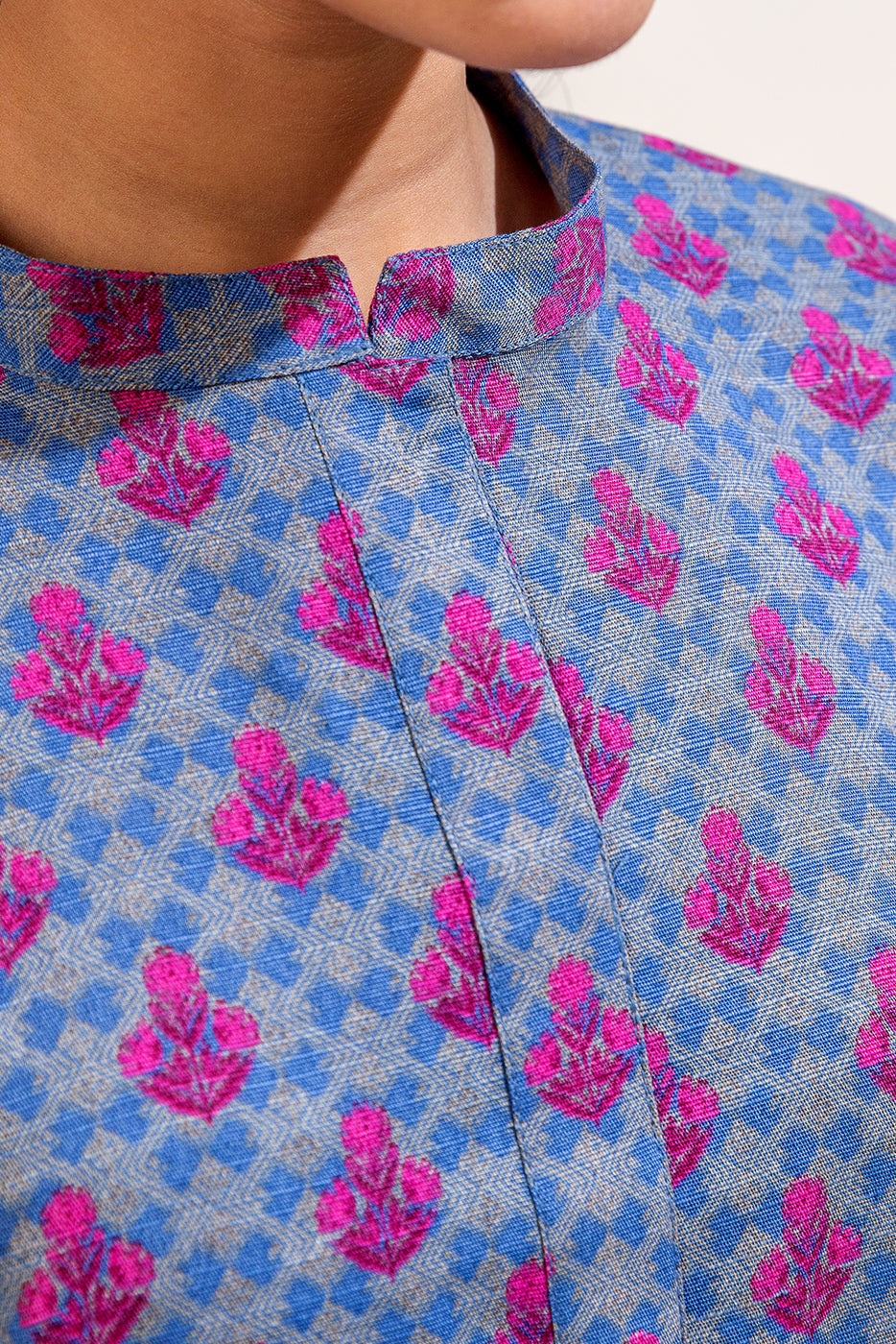 2 Piece Printed Khaddar Suit-Plum Fantasy (Unstitched)