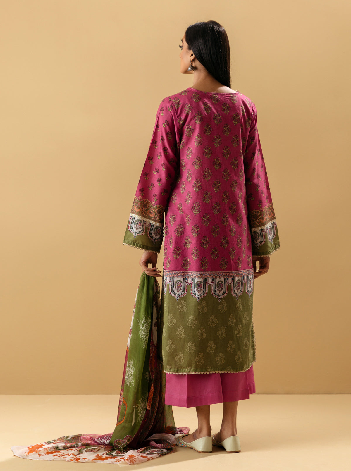 3 PIECE - EMBROIDERED LAWN SUIT - ETERNAL BLISSMB4S22U55-PINK-2000000204106-3PC