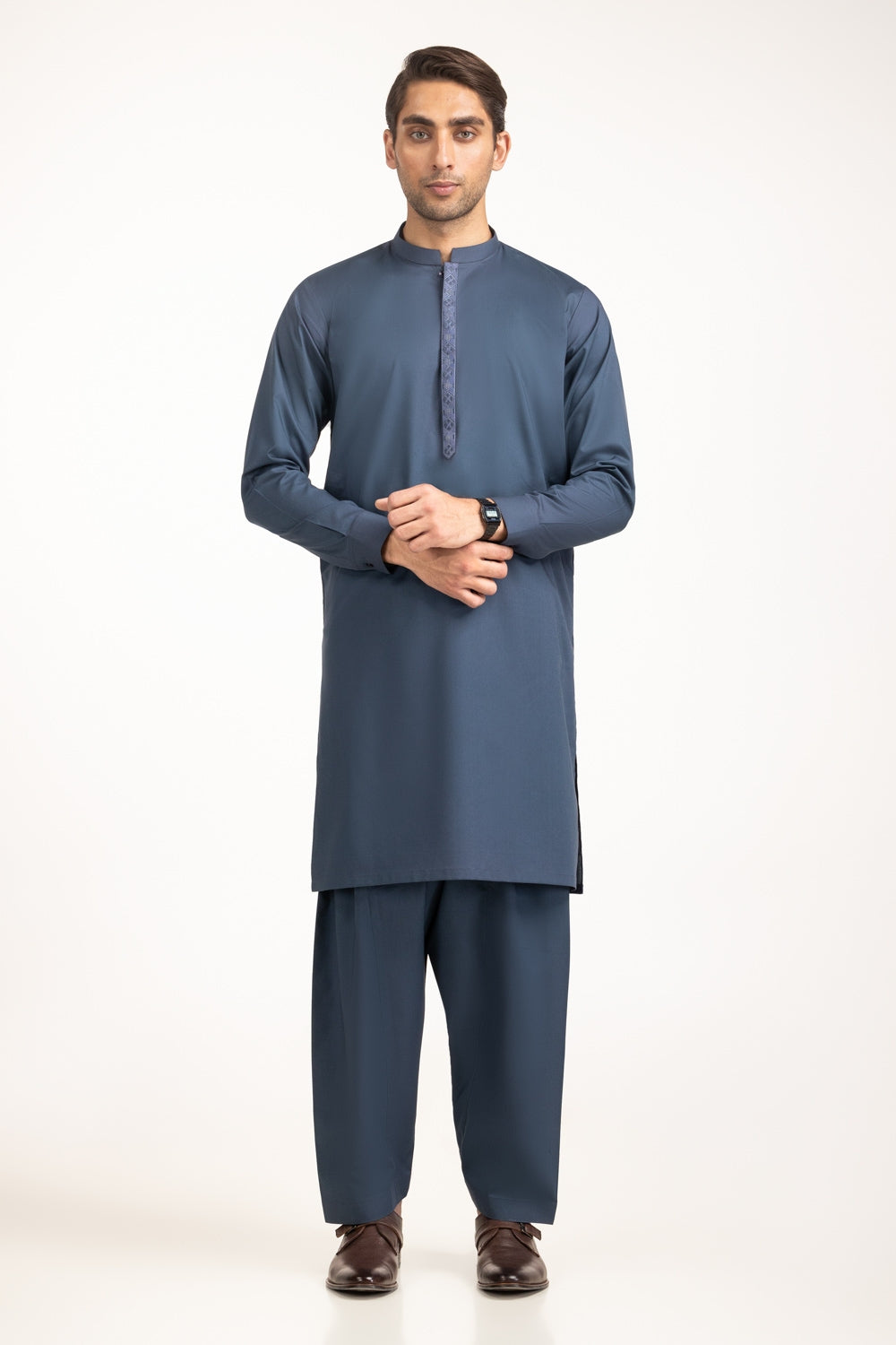 Regular Fit Embroidered Suits