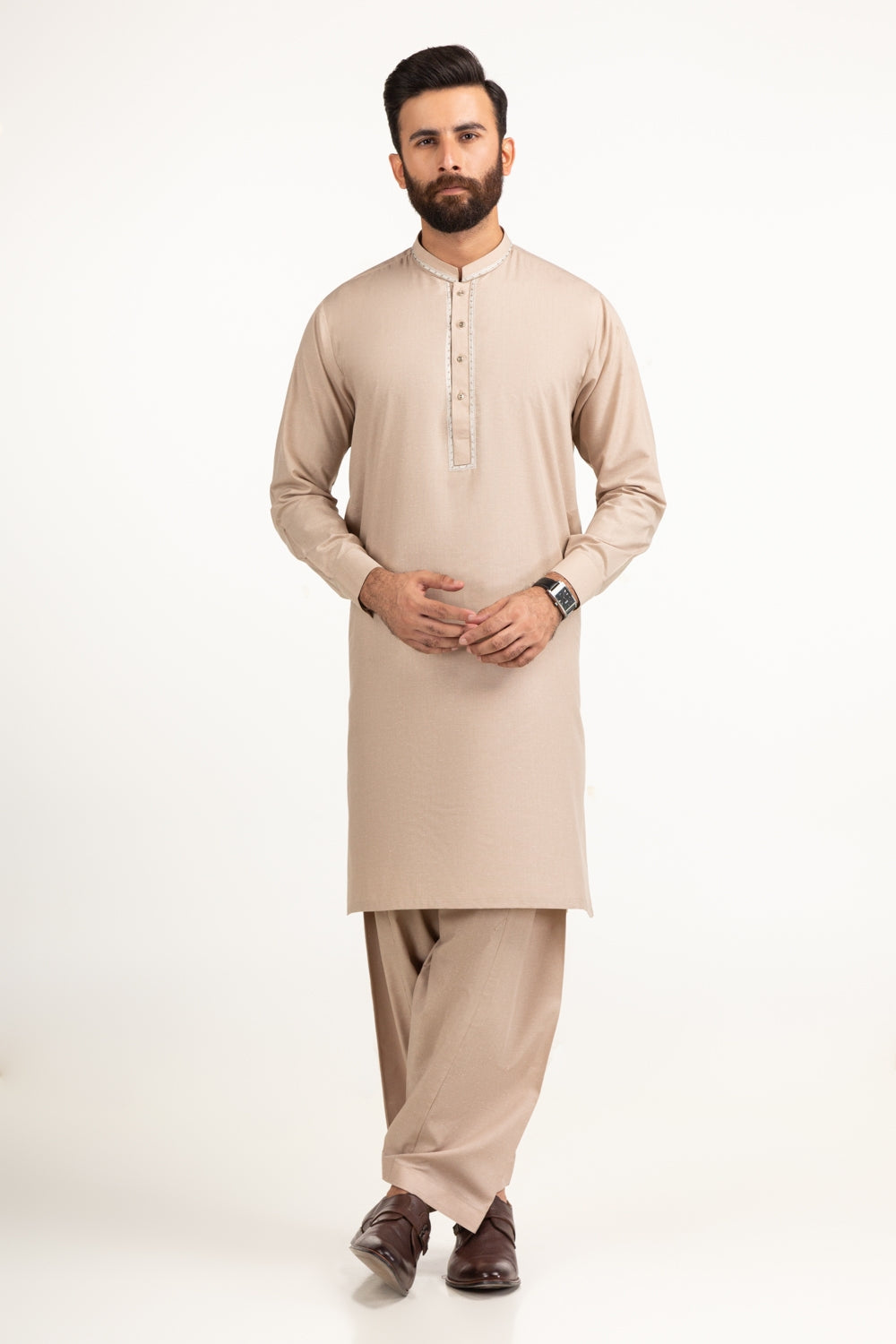 Regular Fit Embroidered Suits