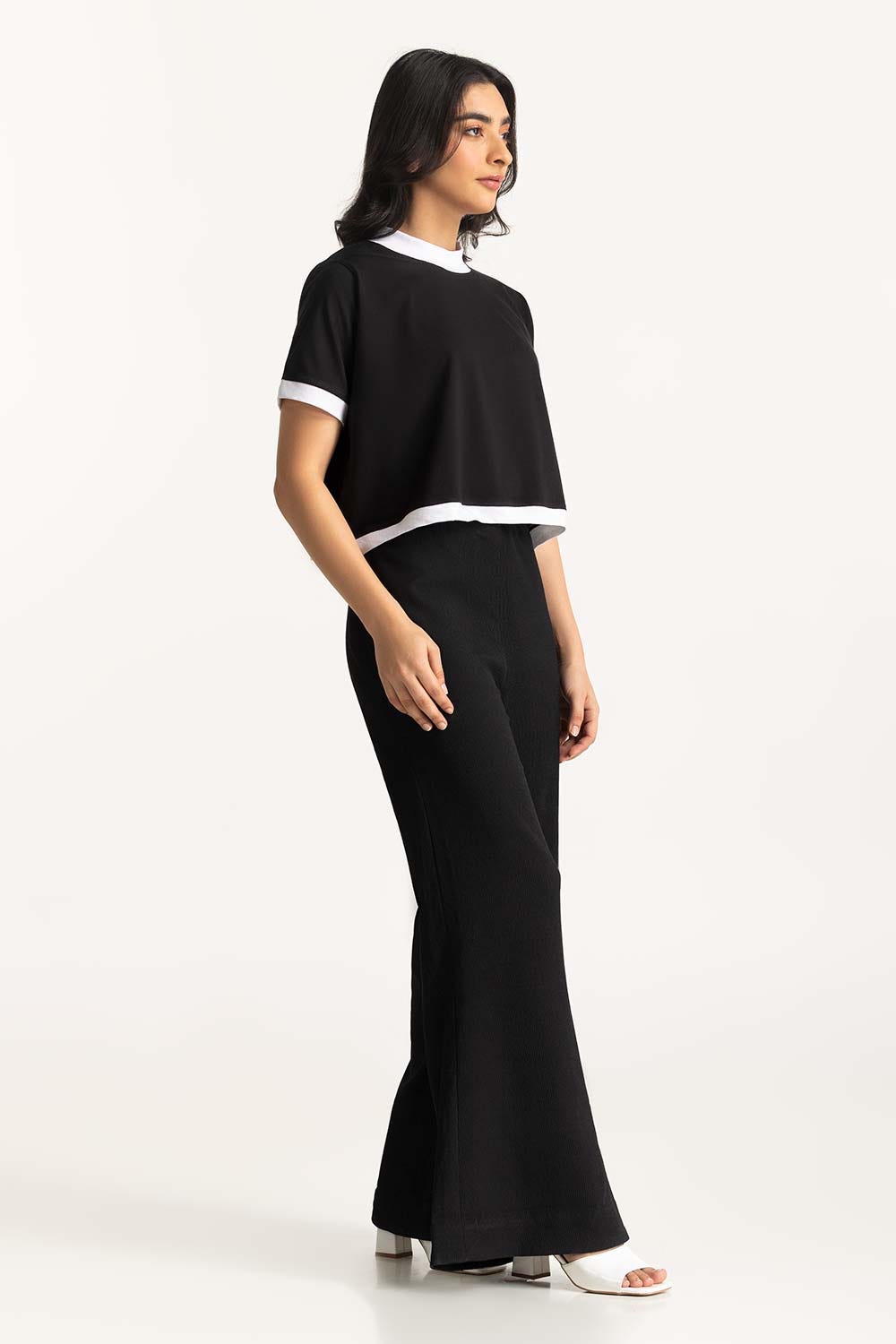 Mock Neck Crop Top